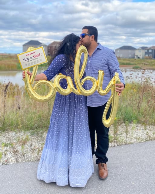 Gender reveal boy celebration